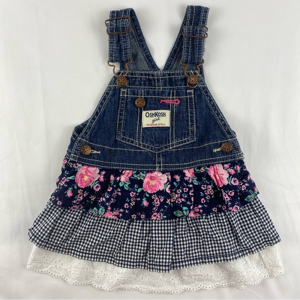 OshKosh Denim Skirtall Dress - Size 18M